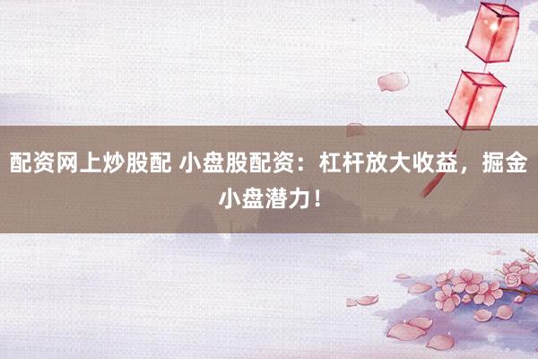 配资网上炒股配 小盘股配资：杠杆放大收益，掘金小盘潜力！