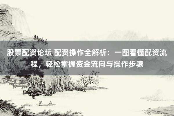 股票配资论坛 配资操作全解析：一图看懂配资流程，轻松掌握资金流向与操作步骤