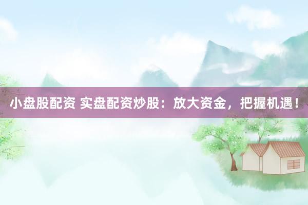 小盘股配资 实盘配资炒股：放大资金，把握机遇！