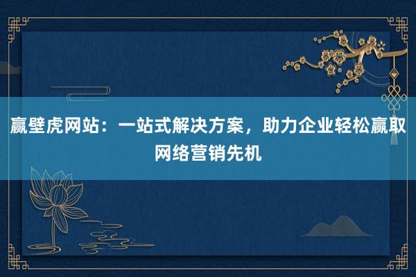 赢壁虎网站：一站式解决方案，助力企业轻松赢取网络营销先机